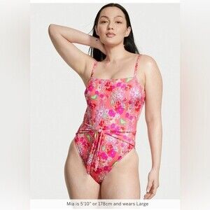 New VICTORIA’S SECRET Women One-Piece Floral Swimsuit Size L